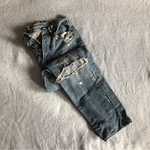 Baggy Ripped/Paint Splattered Skater Jeans